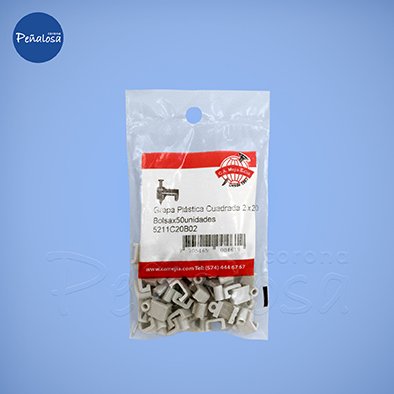 Corona En Cucuta GRAPA PLAST. CUAD. 2X20 BOLSA