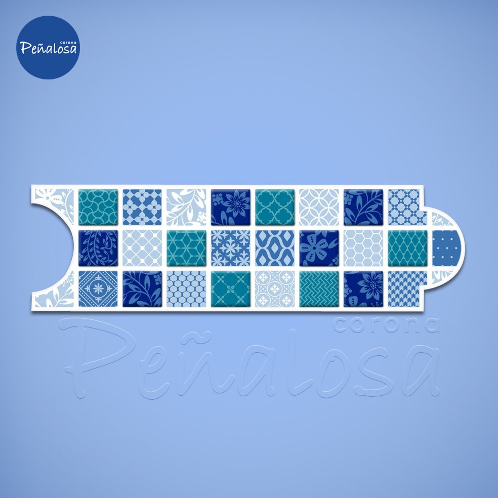 Corona En Cucuta LISTELLO COLOMBO AZUL 8x25