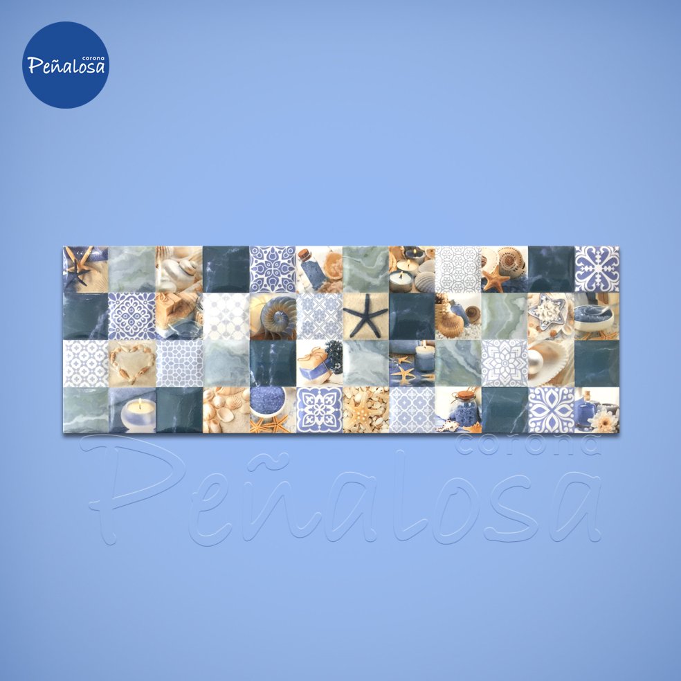 Corona En Cucuta LISTON BLU AZUL 15X45