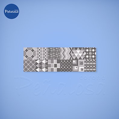 Corona En Cucuta LISTON VINIL GRIS 15X45