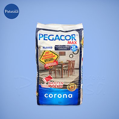 Corona En Cucuta PEGACOR MAX BLANCO 25KG