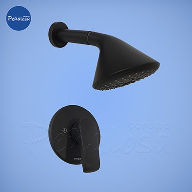 Corona En Cucuta GRIFERIA DUCHA MONOCONTROL CASCADE NEGRO MATE