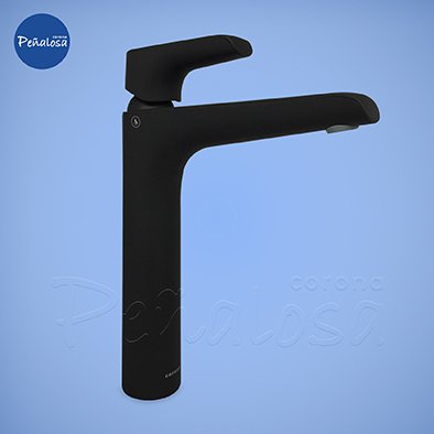 Corona En Cucuta GRIFERIA LAVAMANOS MONOCONTROL ALTA CASCADE NEGRO (CON MANGUERAS)