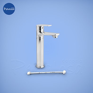 Corona En Cucuta GRIFERIA LAVAMANOS MONOCONTROL ALTA BARCELONA CROMO (CON MANGUERA)