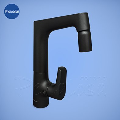 Corona En Cucuta GRIFERIA LAVAPLATOS MONOCONTROL CASCADE NEGRO MATE (CON MANGUERAS)