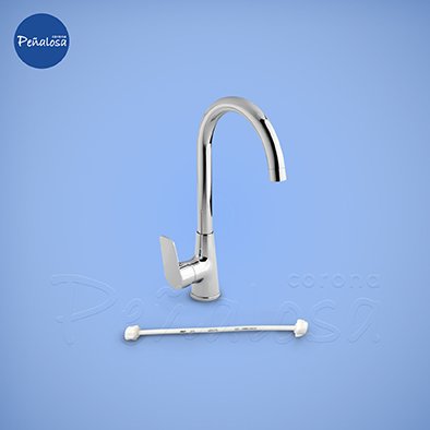 Corona En Cucuta GRIFERIA LAVAPLATOS MONOCONTROL BARCELONA CROMO (CON MANGUERAS)