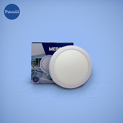 Corona En Cucuta PANEL LED REDONDO SOBREPONER 12W 6 PLG. 6500K LUZ BLANCA MERCURY