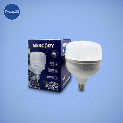 Corona En Cucuta BOMBILLO LED ALTA POTENCIA 50W (E27 6500K) LUZ BANCA MERCURY
