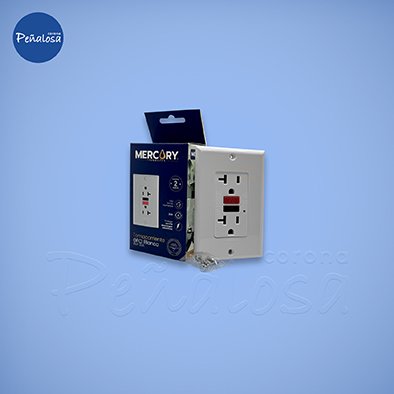 TOMA GFCI 20A BLANCA MERCURY