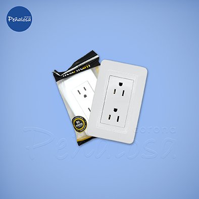 TOMA DOBLE POLO A TIERRA (P/T) TITANIUM BLANCO MERCURY