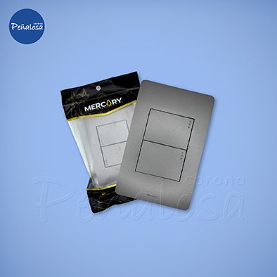 Corona En Cucuta INTERRUPTOR DOBLE TORINO GRIGIO (GRIS) MERCURY