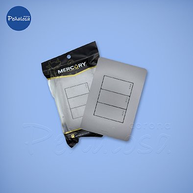 Corona En Cucuta INTERRUPTOR TRIPLE TORINO GRIGIO (GRIS) MERCURY