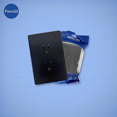 Corona En Cucuta TOMA DOBLE POLO A TIERRA INFINITY NEGRO MERCURY