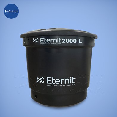 Corona En Cucuta TANQUE ETERNIT 2000 LITROS NEGRO CON TAPA Y CONEXIONES