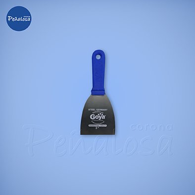 Corona En Cucuta ESPATULA PROFESIONAL INOXIDABLE CABO PLASTICO AZUL 3