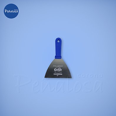 Corona En Cucuta ESPATULA PROFESIONAL INOXIDABLE CABO PLASTICO AZUL 5