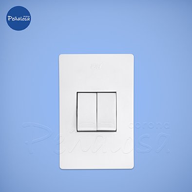 Corona En Cucuta INTERRUPTOR DOBLE SOLAIO BLANCO