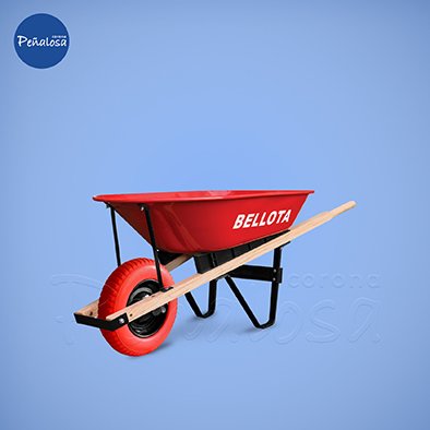 Corona En Cucuta CARRETA ANTIPINCHAZO (65L) TOLVA METÁLICA ROJA BELLOTA