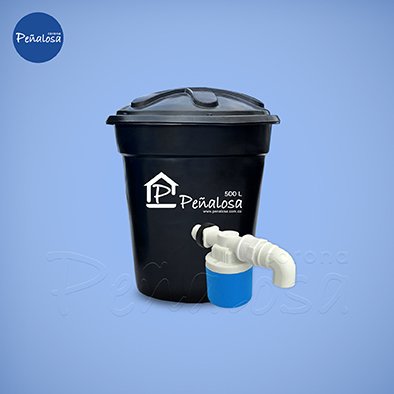 Corona En Cucuta TANQUE PEÑALOSA 500 LITROS NEGRO BICAPA + VALVULA FLOTADOR TANQUE AEREO FONTANA 1/2